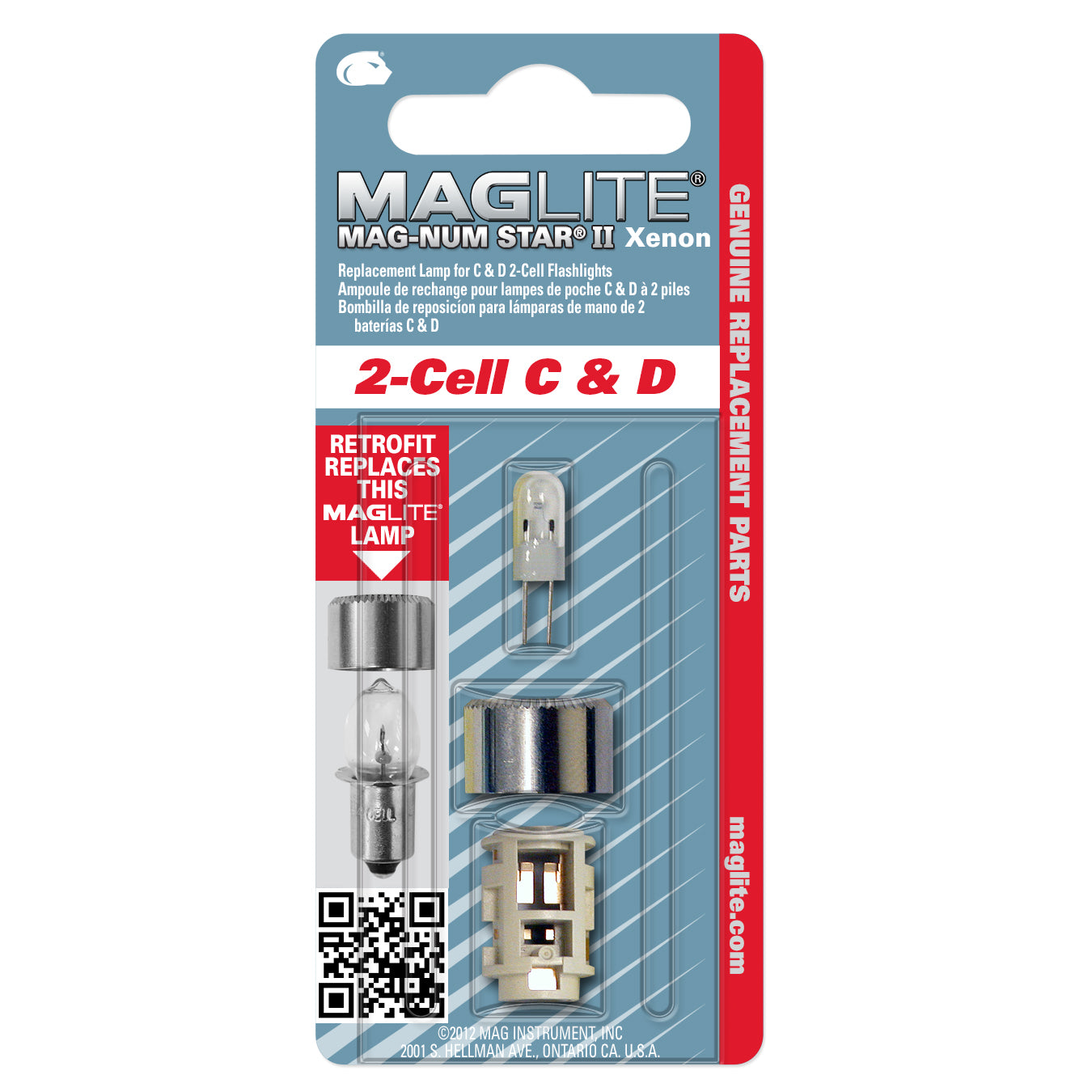 Replacement Lamp C/D 2 CELL XENON, 1 Per Pack